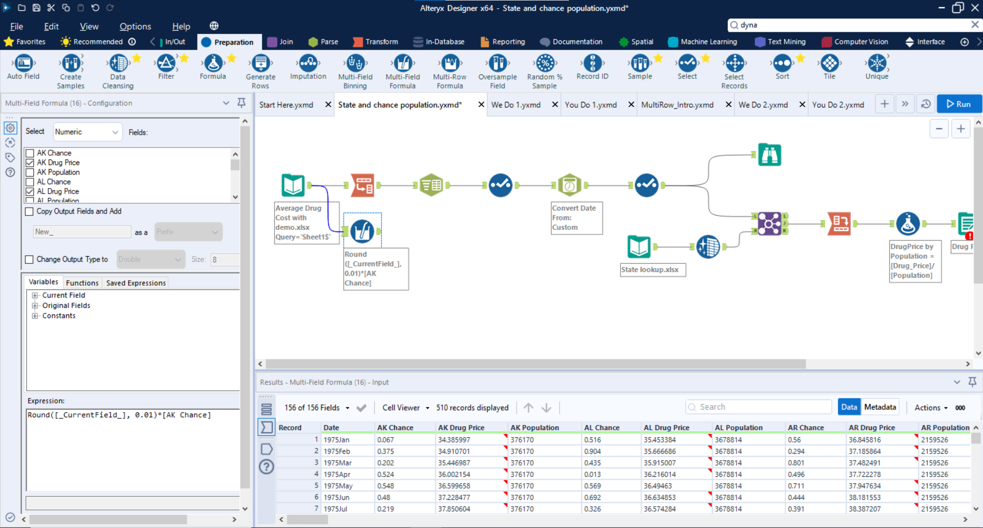 The Data School Using The Multi Field Formula Tool In Alteryx