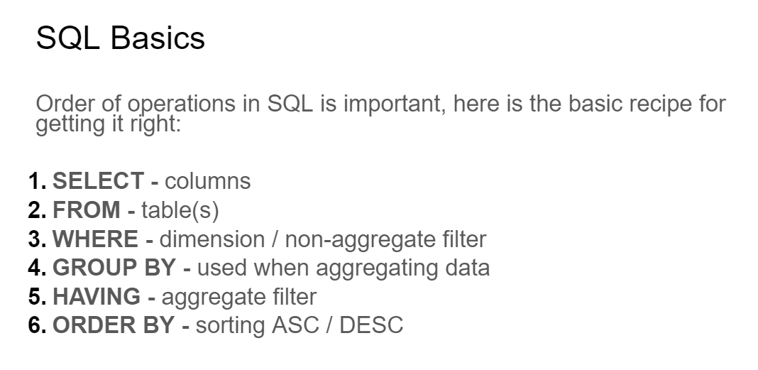 SQL Order Of Operation The Data School