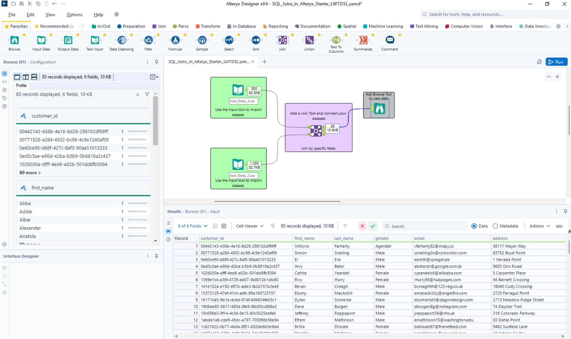 The Data School - Alteryx: Join Tool