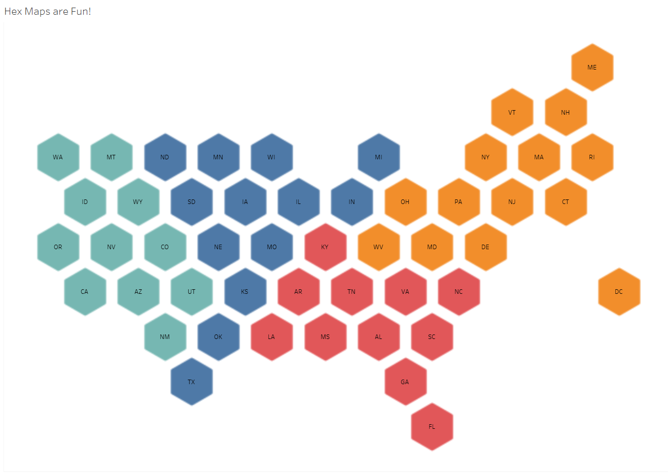 How to build an Easy Hex Map in Tableau with Calculated Fields - The ...