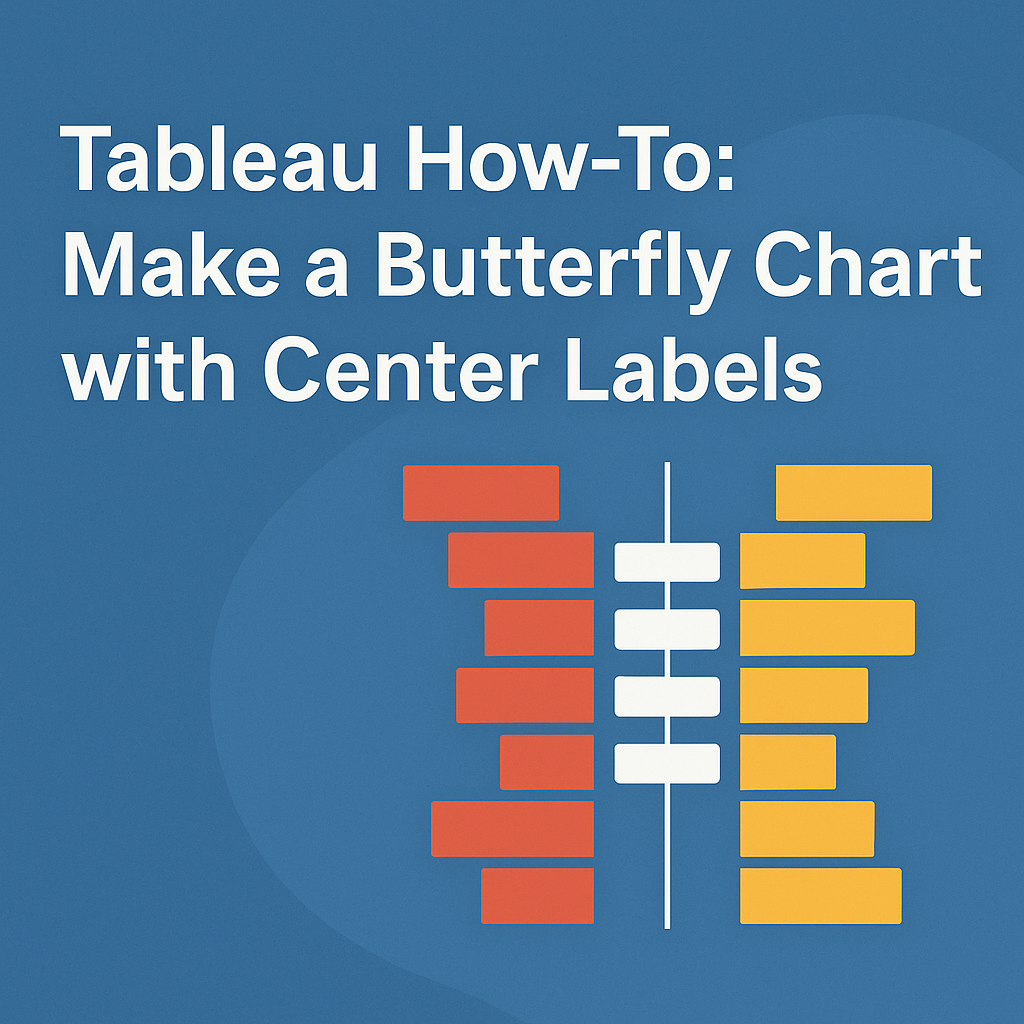 Tableau How-To: Make a Butterfly Chart with Center Labels - The Data School