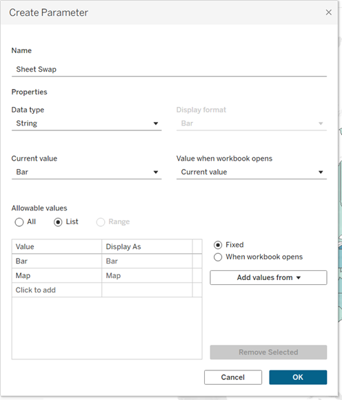 The image shows a user interface for a data entry form, specifically for creating a parameter with various options to customize its properties, such as data type, display format, and value settings.

AI-generated content may be incorrect.