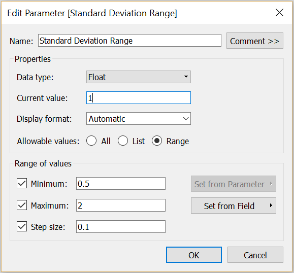 parameter control