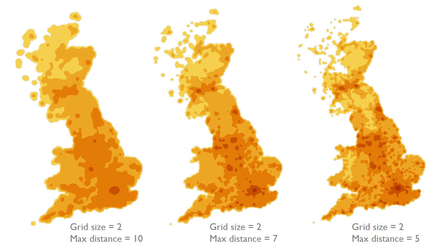 3 heatmaps