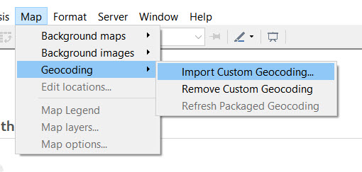 Custom geocoding