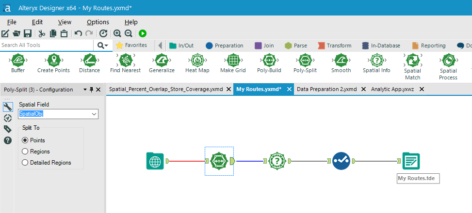 Poly Split Alteryx Tool