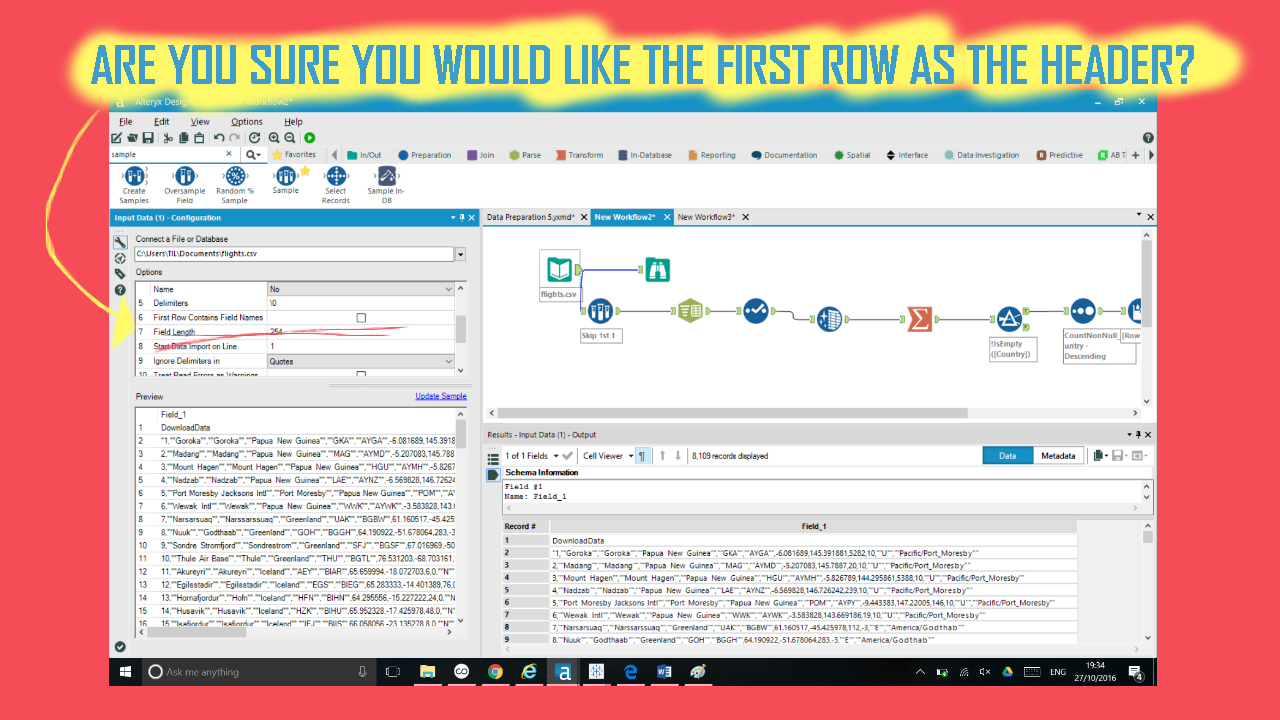 CSV and Alteryx