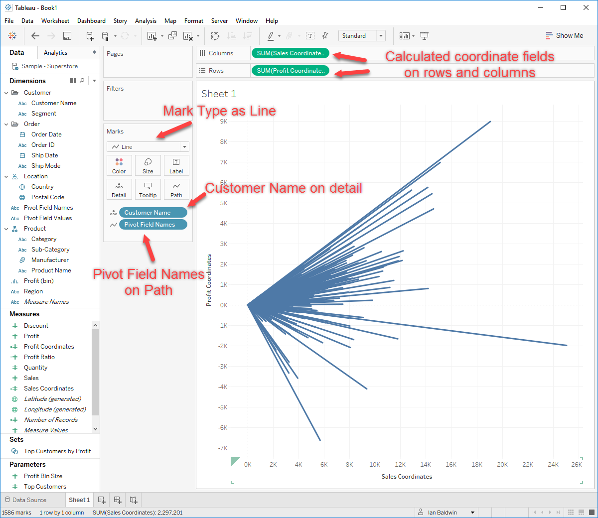 Building a Spray Chart in Tableau 