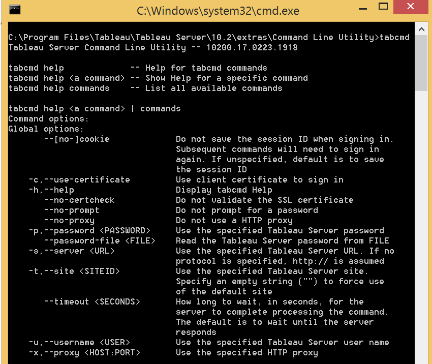 The Data School Command Line and Tableau Server Scheduling a Backup