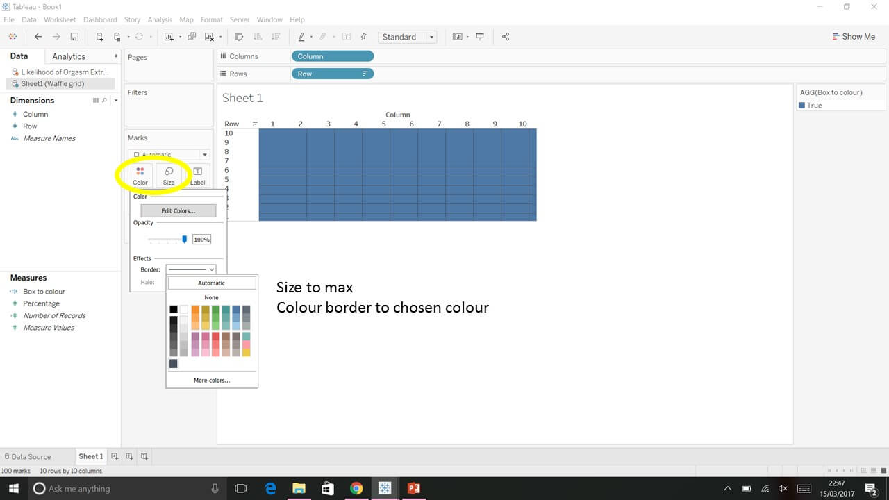 How to do a waffle chart in Tableau? The Data School