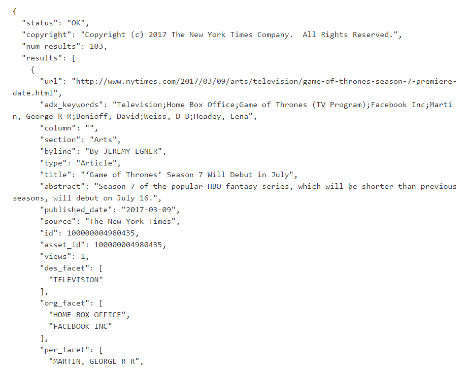 NYT JSON