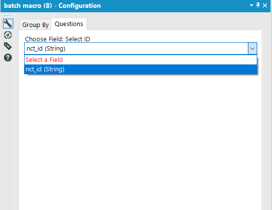 Configuration of the Control Parameter