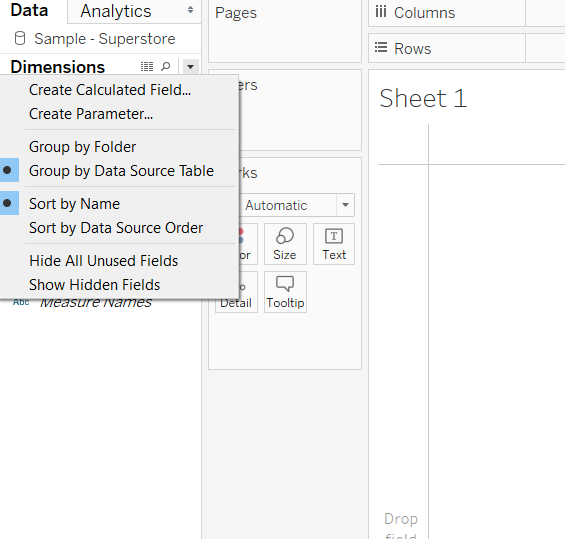 The Data School Organise your fields in Tableau