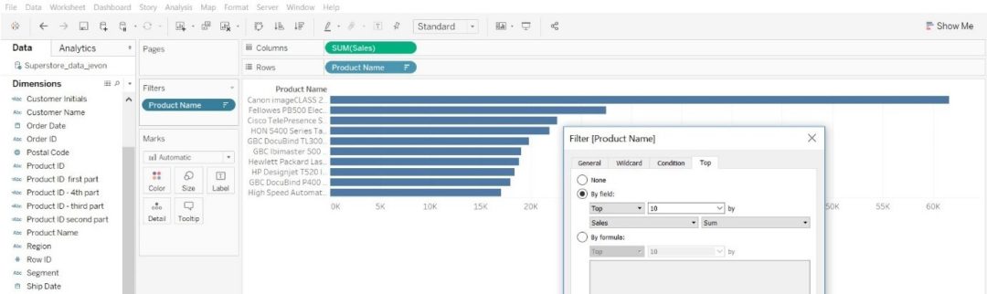 Using a Top 10 filter on top of another filter - The Data School