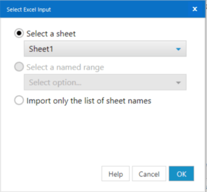 Select sheet