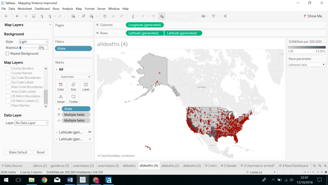 Tableau map labels not showing