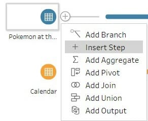 Tableau Prep add Step