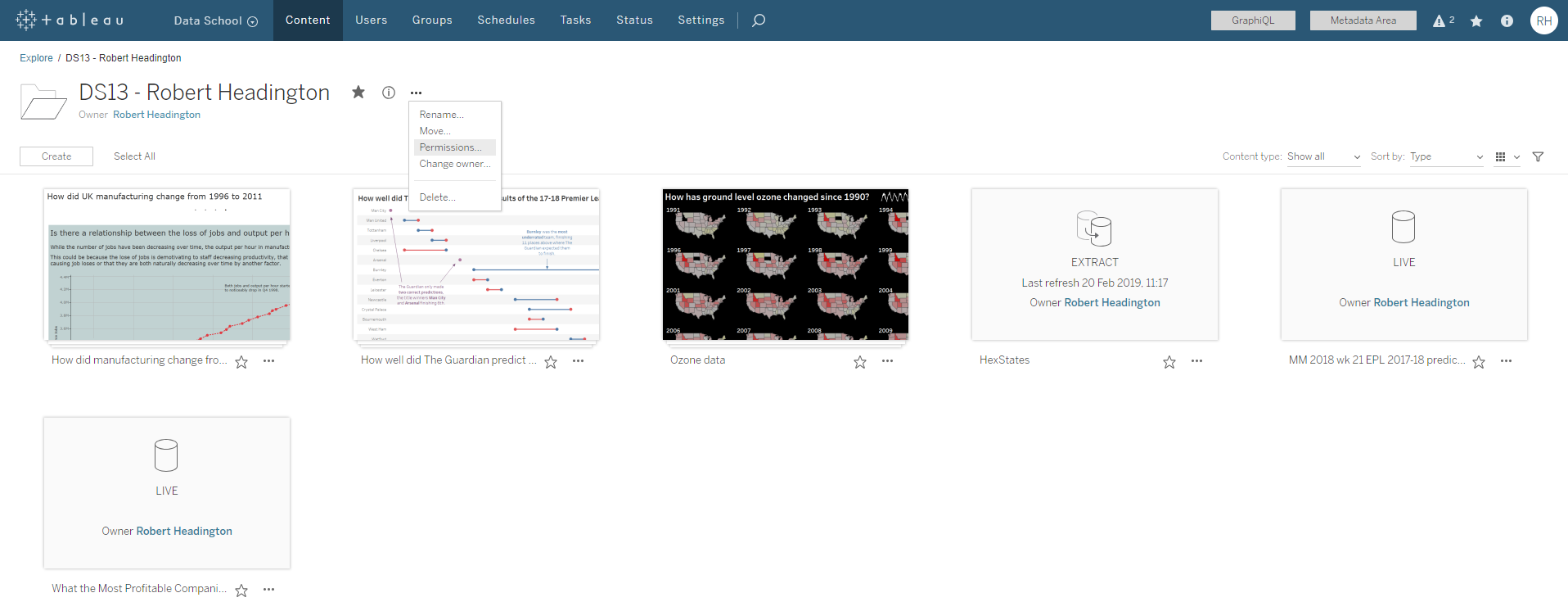 Tableau server permissions part 1 Assigning permissions The Data School