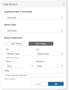 Tableau Show/Hide Button - The Data School